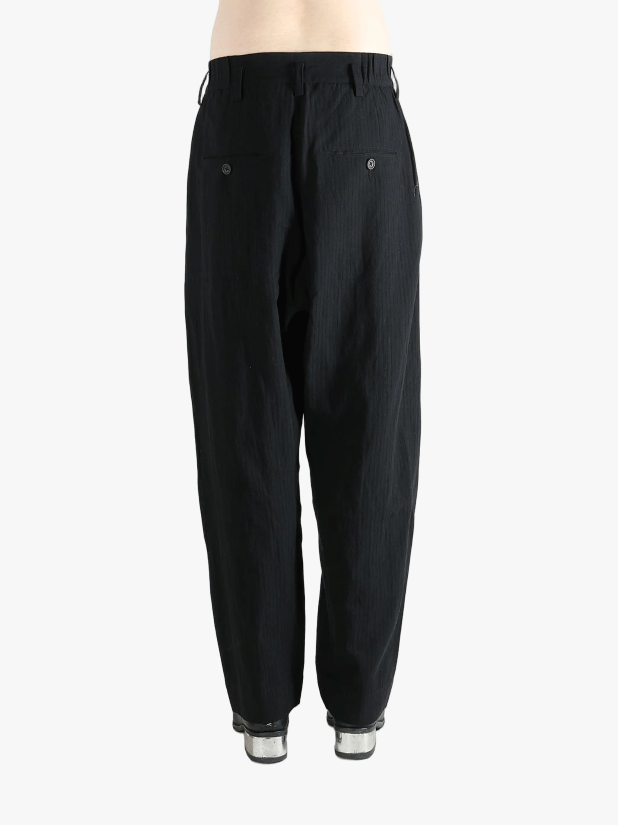 ZIGGY CHEN - Men Drop-Crotched Tapered Trousers - Image 3