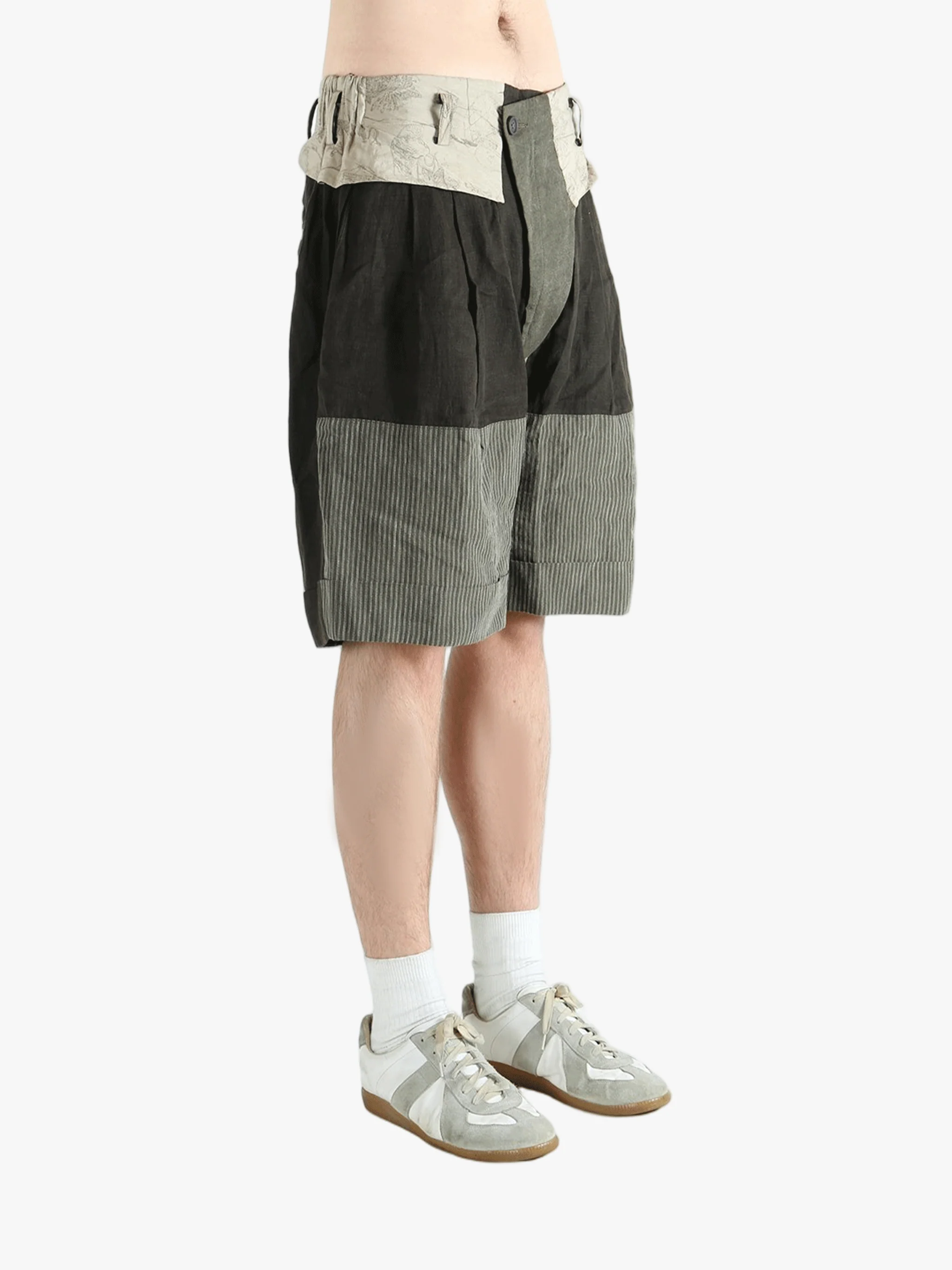 ZIGGY CHEN - Men Heavy Patchwork Shorts - Image 2