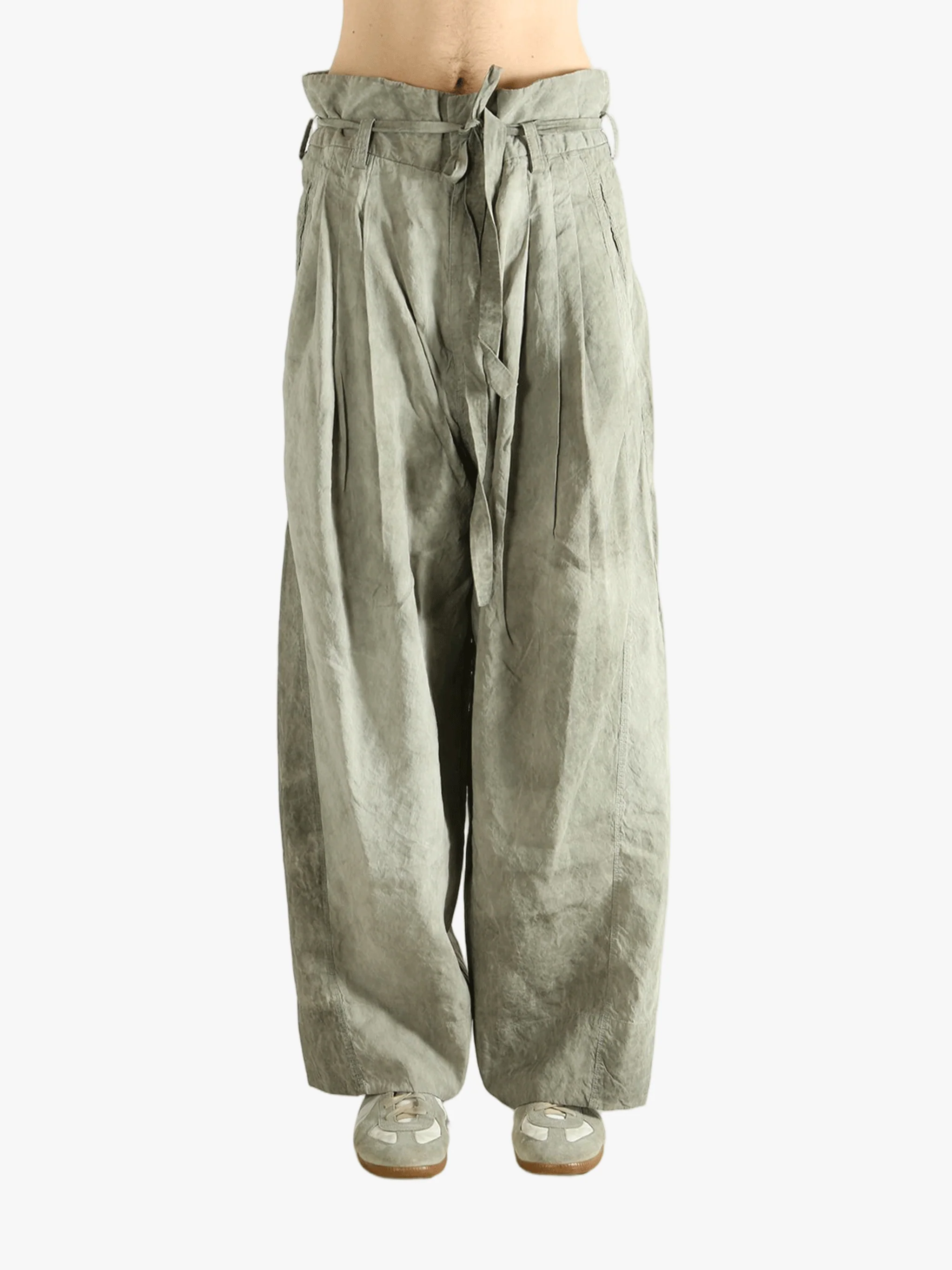 ZIGGY CHEN - Men High-Waist Belted Trousers
