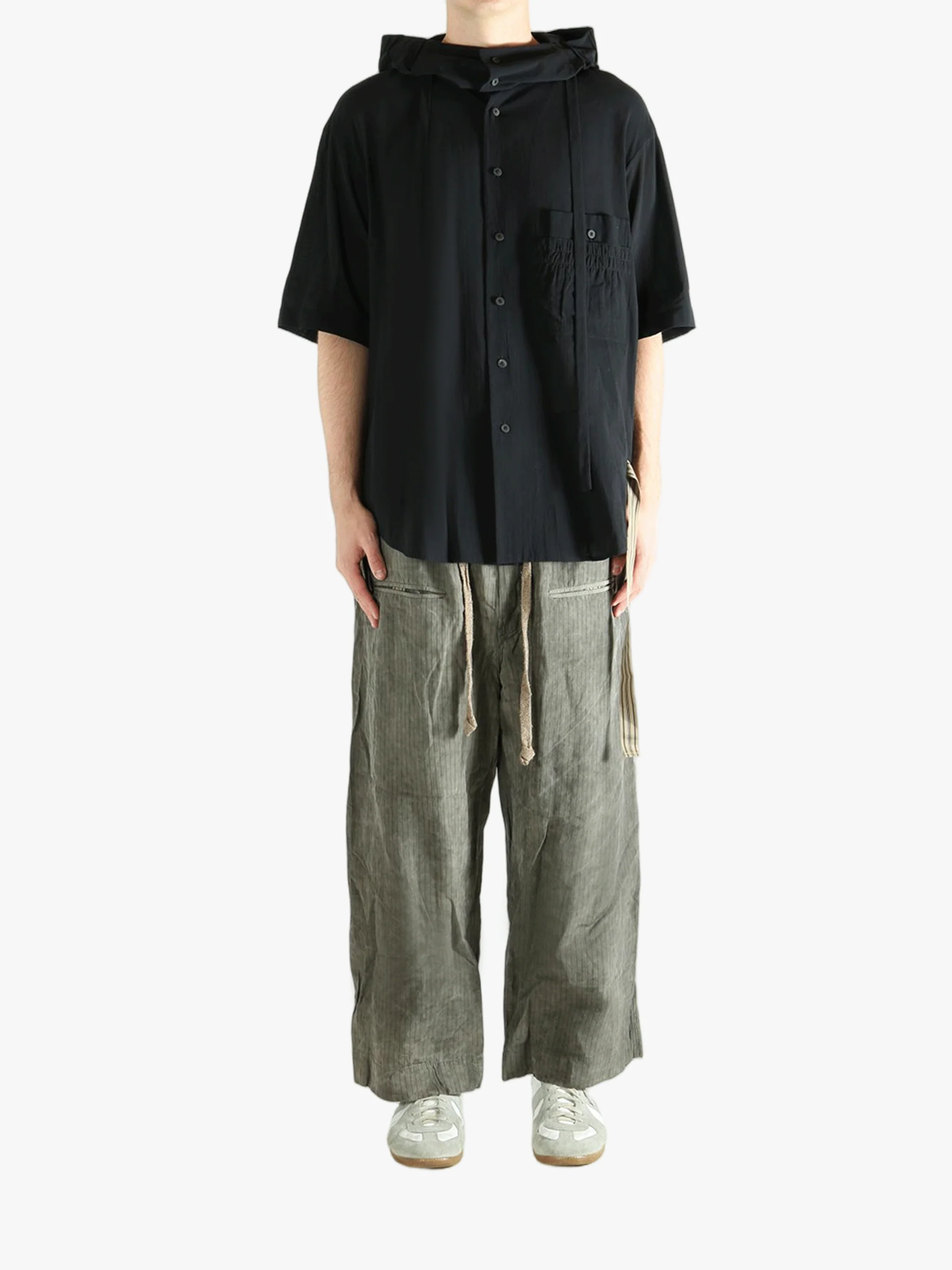 ZIGGY CHEN - Men Hooded Short Sleeve Shirt - Image 4