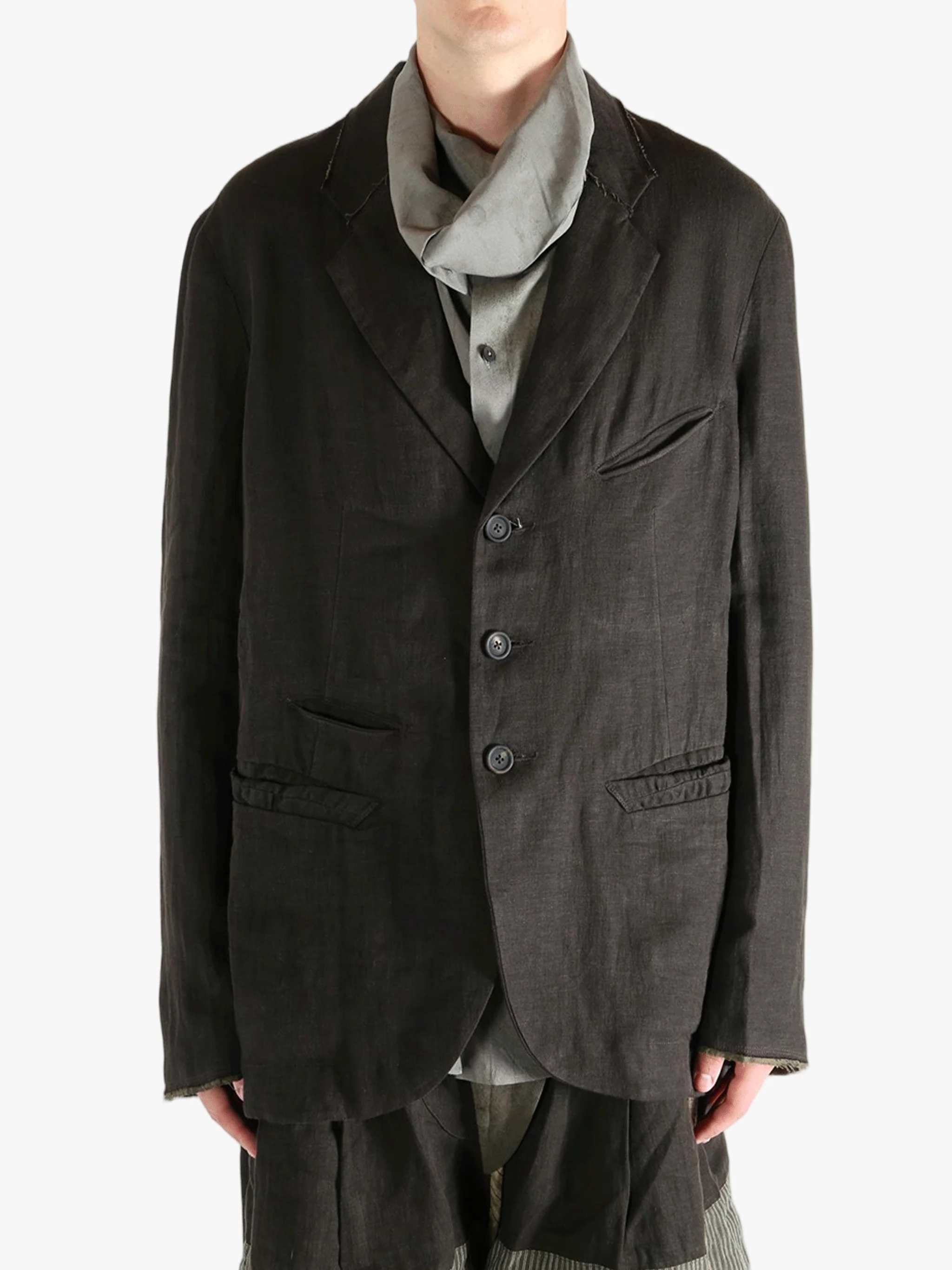 ZIGGY CHEN - Men Notch Collar Three Button Blazer