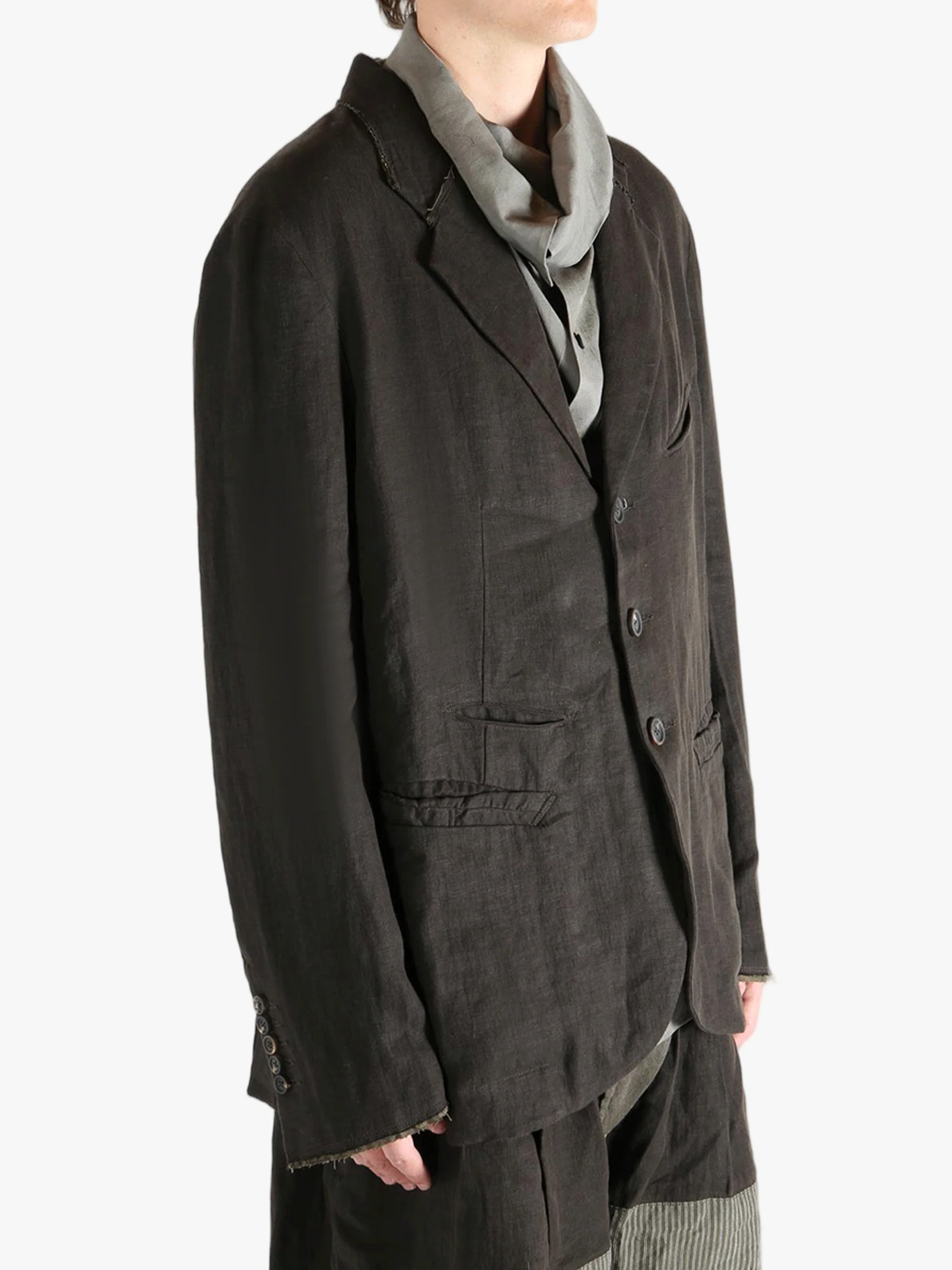 ZIGGY CHEN - Men Notch Collar Three Button Blazer - Image 2