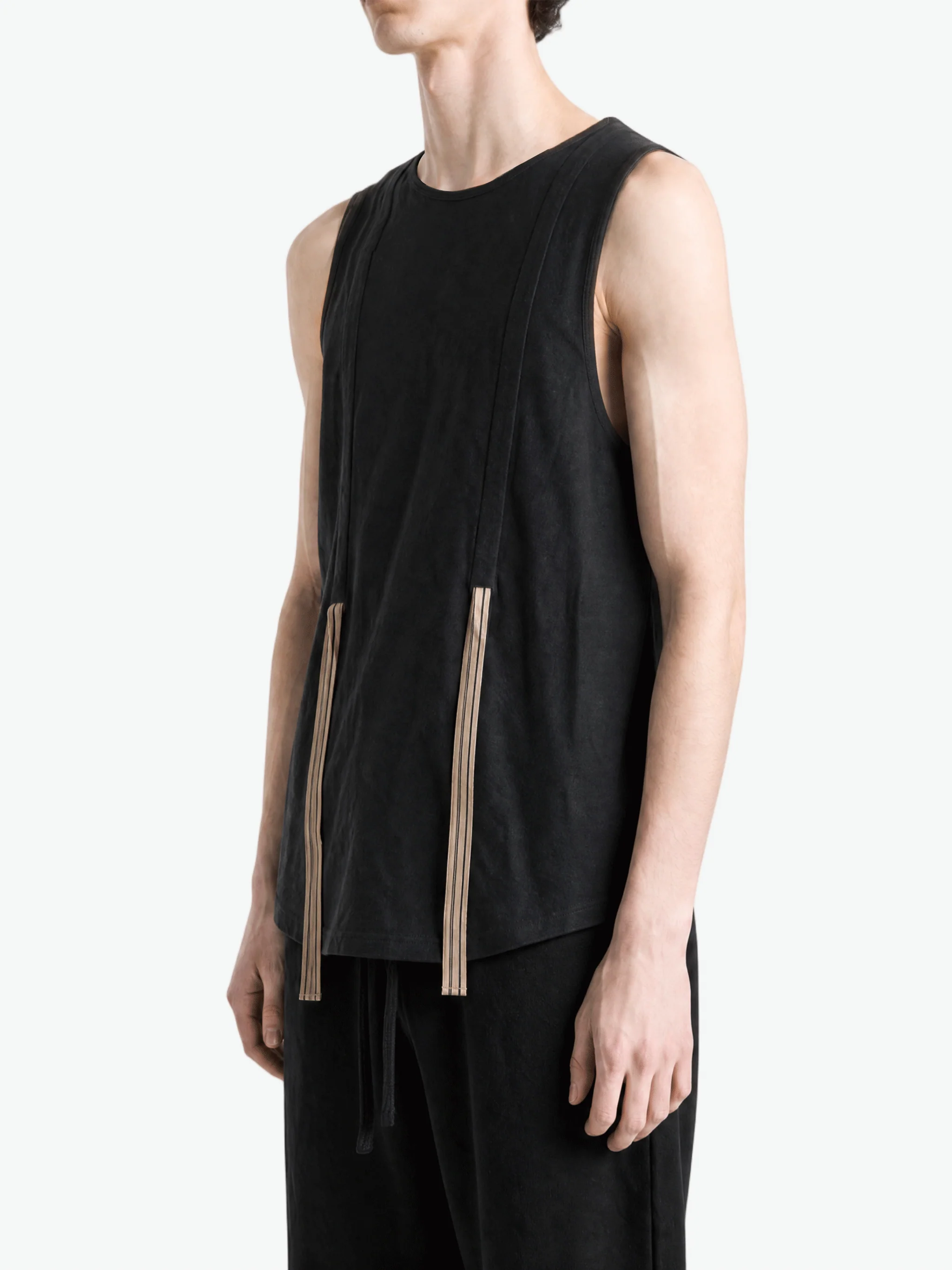 ZIGGY CHEN - Men Ribbon Strap Sleeveless Top - Image 2