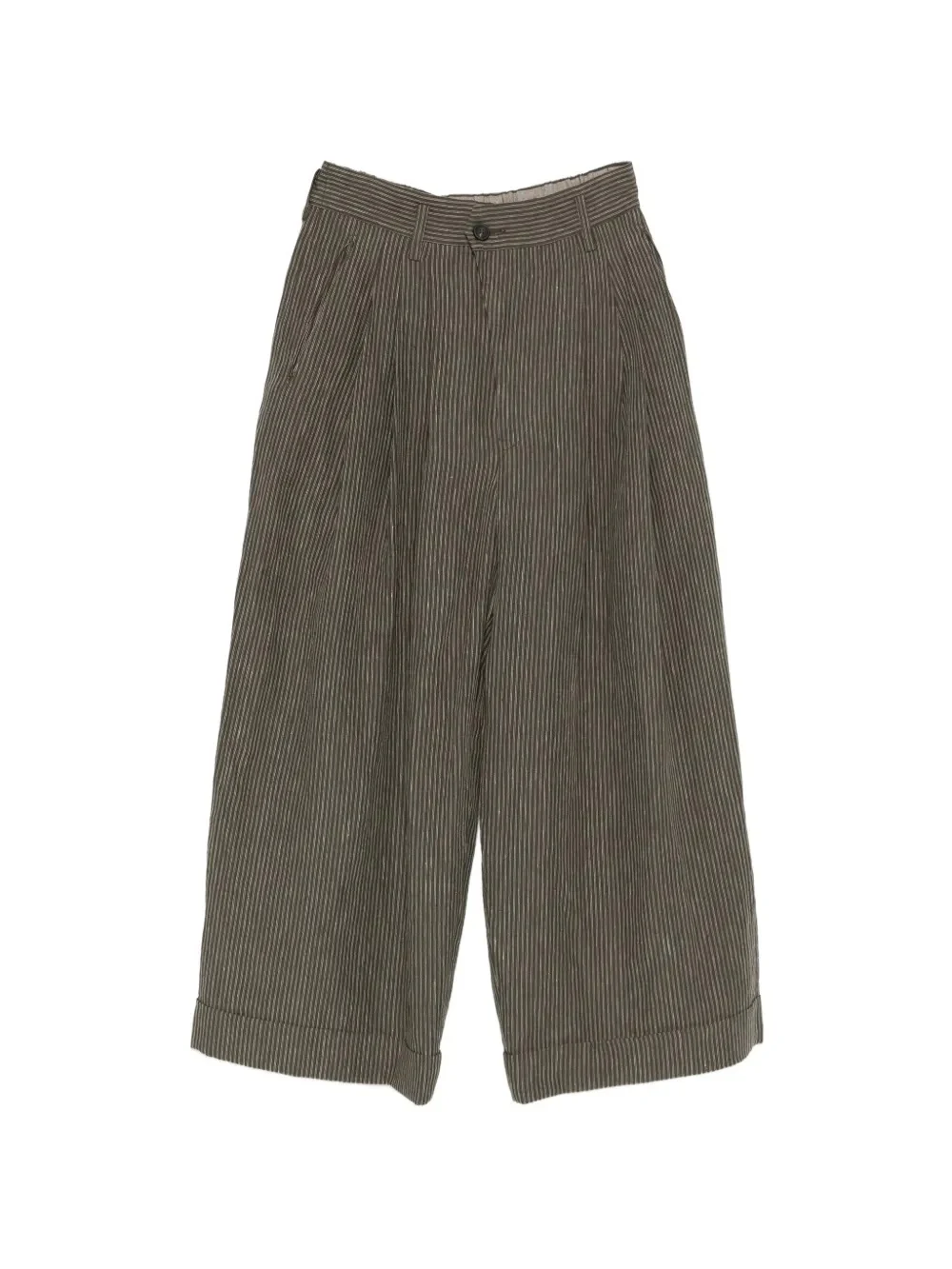 ZIGGY CHEN - Men Striped Cropped Trousers